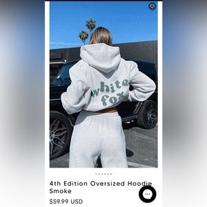 grey white fox 4th edition hoodie